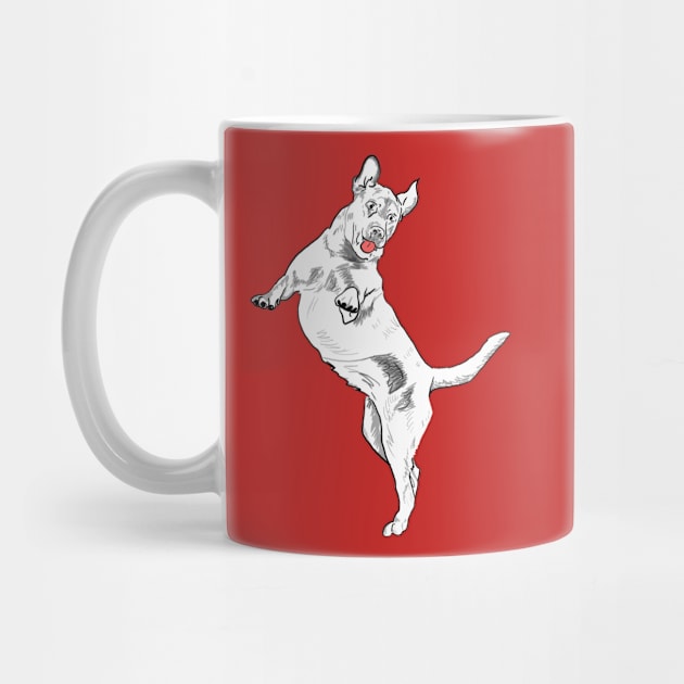 Marshall the White Labrador Retriever - Red by Elizabeths-Arts